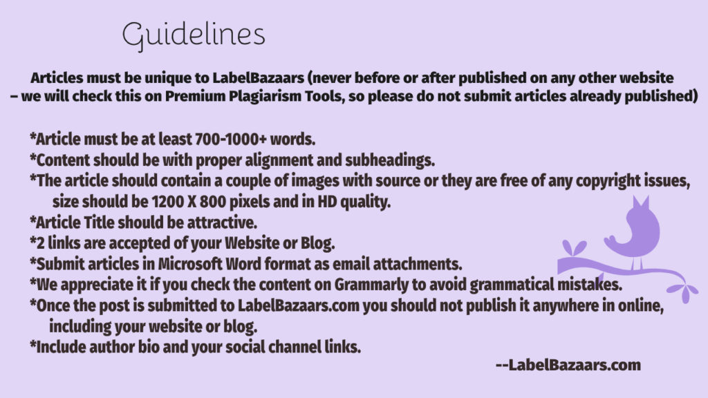 LabelBazaars Guidelines